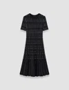 Joseph Fragmented Stripes Dress In Black