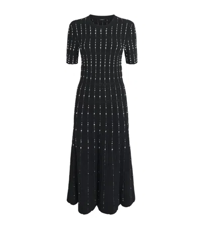 Joseph Fragmented Stripes Dress In Black