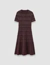 Joseph Fragmented Stripes Dress In Purple