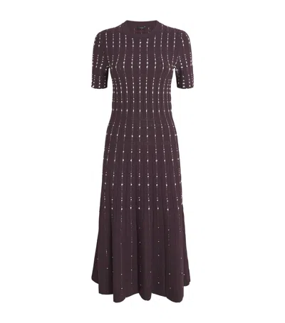 Joseph Fragmented Stripes Dress In Purple