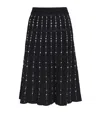 Joseph Fragmented Stripes Knitted Midi Skirt In Black