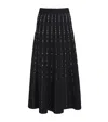 Joseph Fragmented Stripes Midi Skirt In Black
