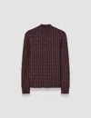 Joseph Fragmented Stripes Mock Neck Top In Purple