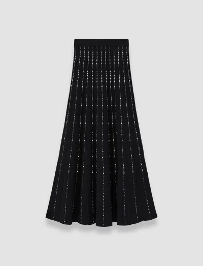Joseph Fragmented Stripes Skirt In Black
