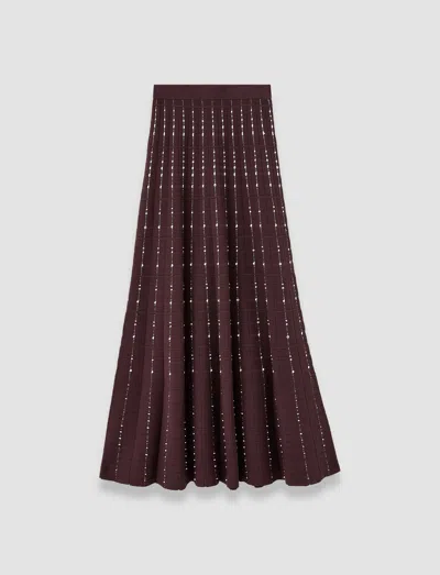 Joseph Fragmented Stripes Skirt In Purple