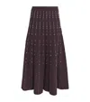 Joseph Fragmented Stripes Skirt In Purple