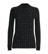 Joseph Fragmented Stripes Sweater In Black
