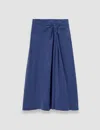 Joseph Fran Crepe De Soie Knot Silk Skirt In Harbour