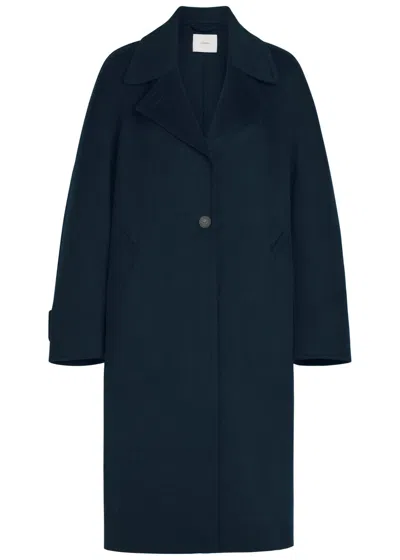 Joseph Franco Double-breasted Wool-blend Coat In Blue