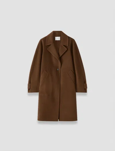 Joseph Franco Double Face Cashmere Coat In Brown
