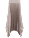 Joseph Fully Pleated Taupe Maxi Skirt With Handkerchief Hem In Neutrals