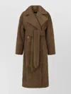 JOSEPH FUR COAT WITH BELTED WAIST AND MATCHING SASH