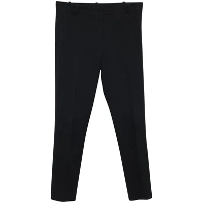 Joseph Gab Stretch Pinstripe Trousers In Black Viscose