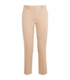 Joseph Cropped Crêpe Straight Pants In Brown