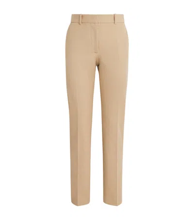 Joseph Gabardine Coleman Slim Trousers In Pink
