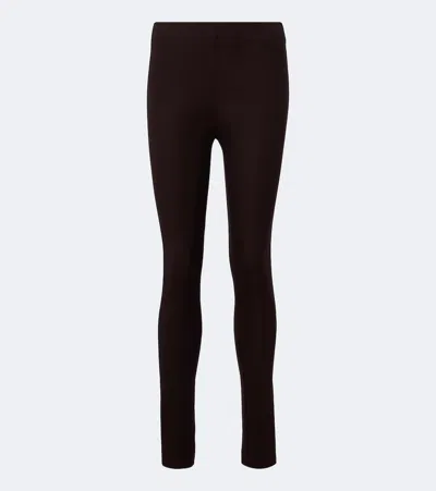 Joseph Gabardine Leggings In Burgundy