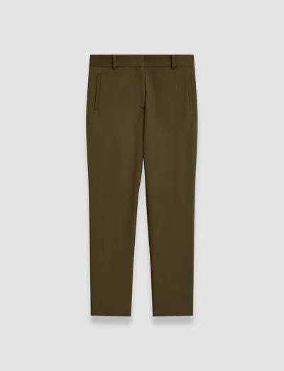 Joseph Gabardine Stretch New Eliston Trousers In Hass Avocado