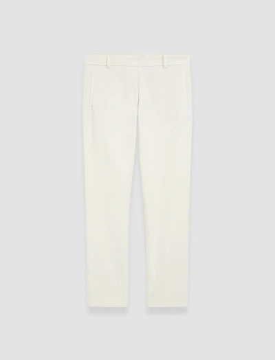 Joseph Gabardine Stretch New Eliston Trousers In Oyster White