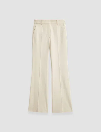 Joseph Gabardine Stretch Tafira Trousers In Oat