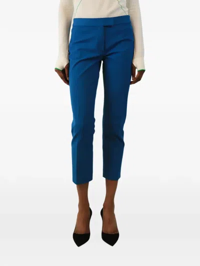 Pre-owned Joseph Gabardine Stretch Trousers In Blue