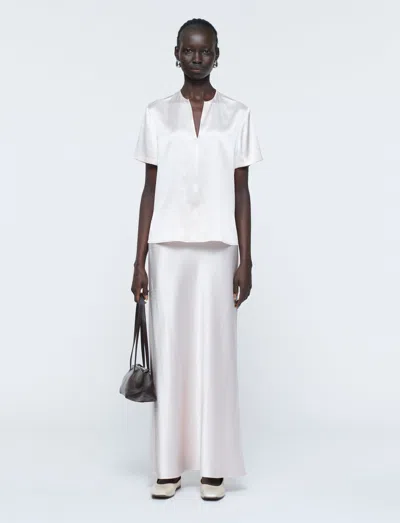 Joseph Gala Silk Satin Blouse In White