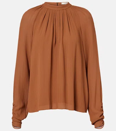 Joseph Garcia Draped Blouse In Brown