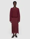 Joseph Gare Compact Milano Knit Jacket In Burgundy