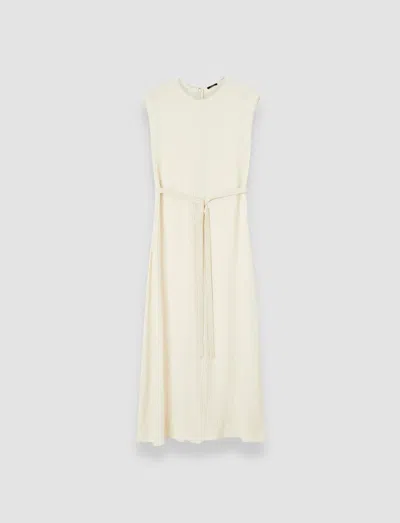 Joseph Garnier Pleat Jacquard Dress In White