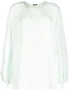 Joseph Seidenbluse Mit Gerafftem Ausschnitt In Green