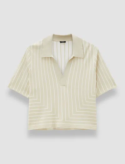 Joseph Geometric Jacquard Silk Blend Top