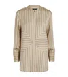 Joseph Geometric Print Athena Blouse In Neutral