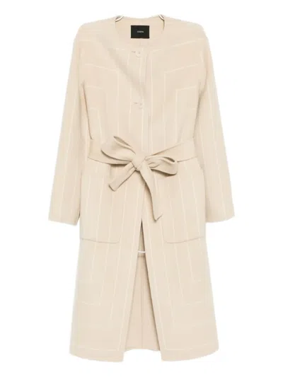 Joseph Geometric-print Coat In Neutral