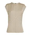 Joseph Geometric Print Louison Top In Neutral