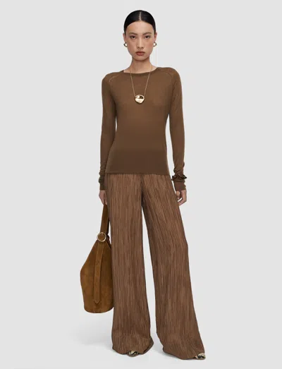 Joseph Womens Geras Cashair Cashmere Jumper Taupe In Brown
