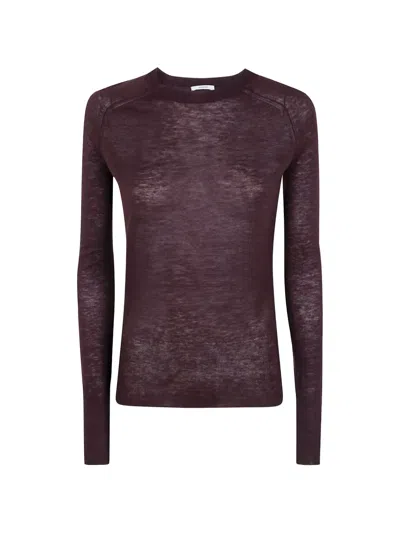 Joseph Geras Cashair Round-neck Sweater In Purple