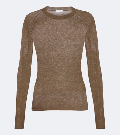Joseph Geras Cashmere Sweater In Brown