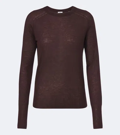 Joseph Geras Cashmere Sweater In Burgundy