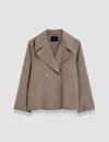 Joseph Womens Gilkes Double-breasted Wool And Silk Jacket Escargot In Escargot