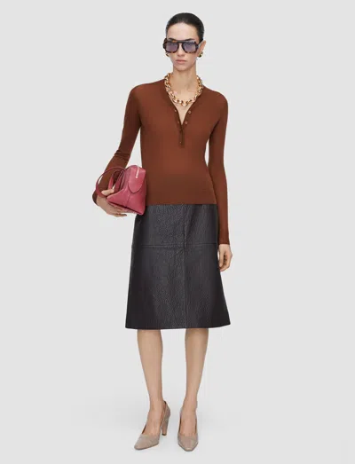 Joseph Gillies Cashair Henley Jumper In Brown