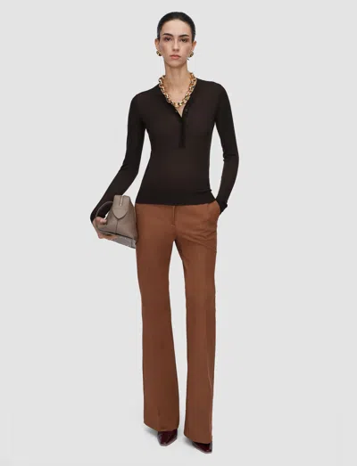 Joseph Gillies Cashair Henley Jumper In Brown