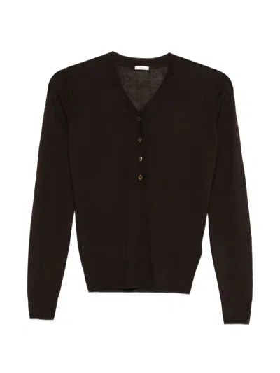 Joseph Gillies V-neck Sweater In Brown