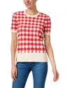 Joseph Gingham Silk-blend Sweater In Red