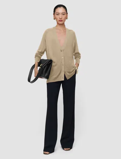 Joseph Gladi Silk Knit Cardigan In Neutral