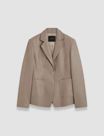 Joseph Glenview Nappa Leather Jacket In Escargot