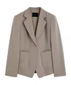 Joseph Womens Glenview Single-breasted Stretch-wool Blazer Escargot In Nude