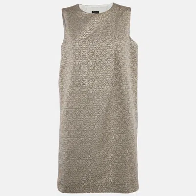 Joseph Gold Jacquard Lamé Sleeveless Sally Mini Dress