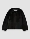 Joseph Gomez Long Haired Shearling Jacket In Black