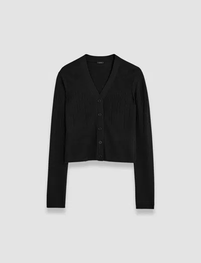 Joseph Gradient Stitch Cardigan In Black