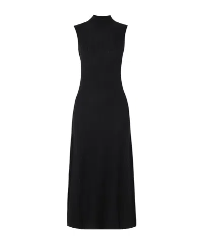 Joseph Gradient Stitch High Neck Dress In Orange