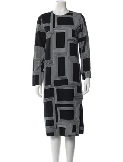Pre-owned Joseph Graphic Print Knee-length Dress In Black